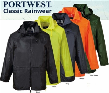 Portwest US440 Classic Waterproof Rain Pants With Snap Adjustable Hems (S-2XL)