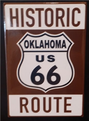 Rt 66 Brown Historic Shield Magnet (All 8 States)