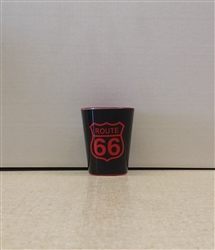 Black and Red Rt 66 Shot Glass