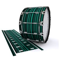 Dynasty 1st Generation Bass Drum Slip - Aqua Horizon Stripes (Aqua)