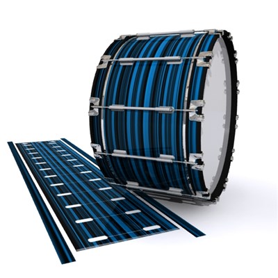Dynasty 1st Generation Bass Drum Slip - Blue Horizon Stripes (Blue)