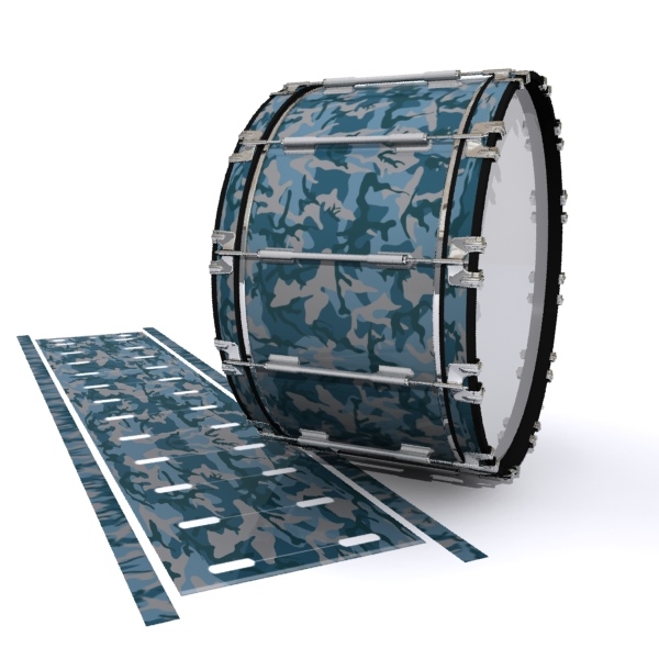 Dynasty 1st Generation Bass Drum Slip - Blue Slate Traditional Camouflage (Blue)