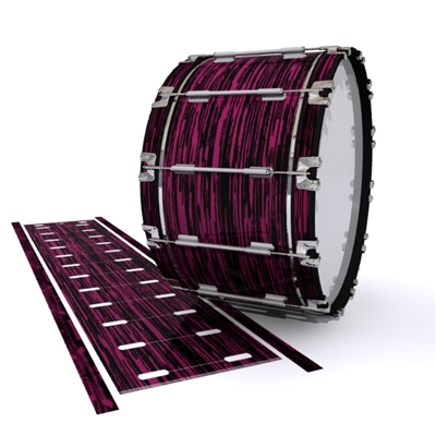Dynasty 1st Generation Bass Drum Slip - Chaos Brush Strokes Maroon and Black (Red)
