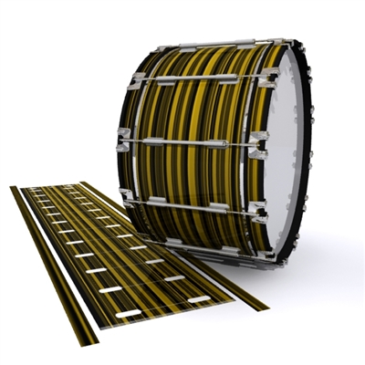 Dynasty 1st Generation Bass Drum Slip - Gold Horizon Stripes (Yellow)