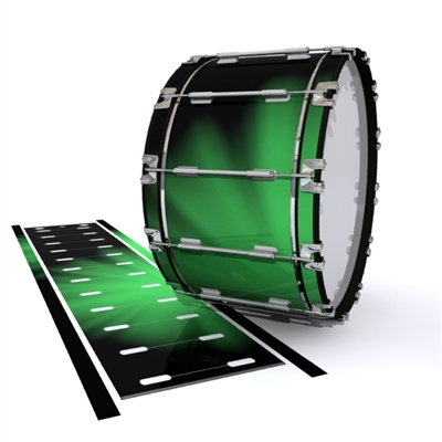 Dynasty 1st Generation Bass Drum Slip - Green Light Rays (Themed)