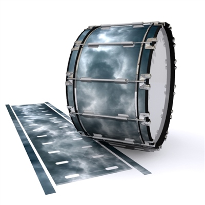 Dynasty 1st Generation Bass Drum Slip - Grey Smokey Clouds (Themed)