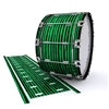 Dynasty 1st Generation Bass Drum Slip - Lateral Brush Strokes Green and Black (Green)