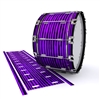 Dynasty 1st Generation Bass Drum Slip - Lateral Brush Strokes Purple and Black (Purple)