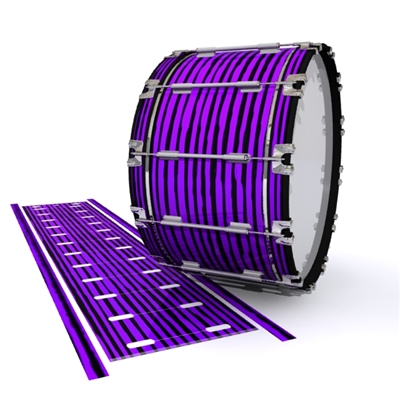 Dynasty 1st Generation Bass Drum Slip - Lateral Brush Strokes Purple and Black (Purple)