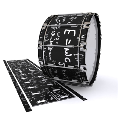 Dynasty 1st Generation Bass Drum Slip - Mathmatical Equations on Black (Themed)