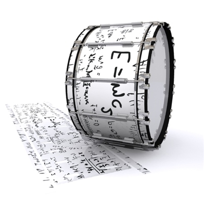 Dynasty 1st Generation Bass Drum Slip - Mathmatical Equations on White (Themed)