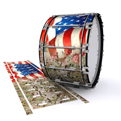 Dynasty 1st Generation Bass Drum Slip - Patriotic Camo Fade