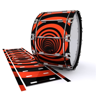 Dynasty 1st Generation Bass Drum Slip - Red Vortex Illusion (Themed)