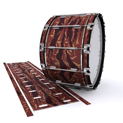 Dynasty 1st Generation Bass Drum Slip - Sabertooth Tiger Camouflage (Red)