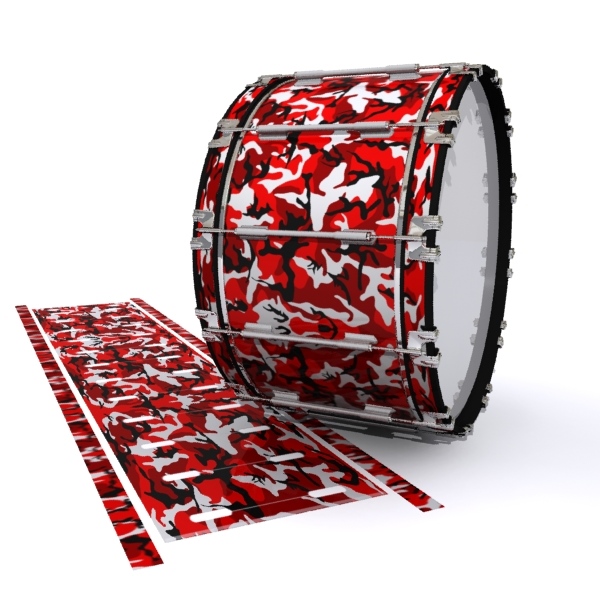 Dynasty 1st Generation Bass Drum Slip - Serious Red Traditional Camouflage (Red)