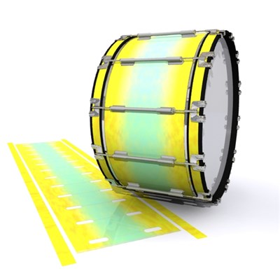 Dynasty 1st Generation Bass Drum Slip - Springtime Fade (Yellow) (Aqua)