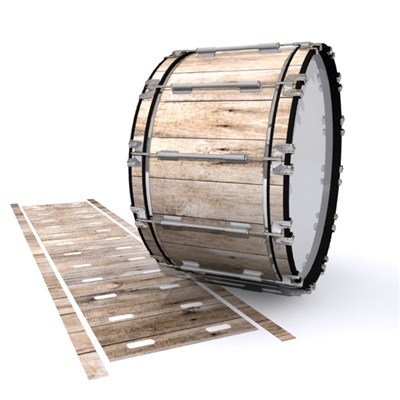 Dynasty 1st Generation Bass Drum Slip - Vertical Planks (Themed)