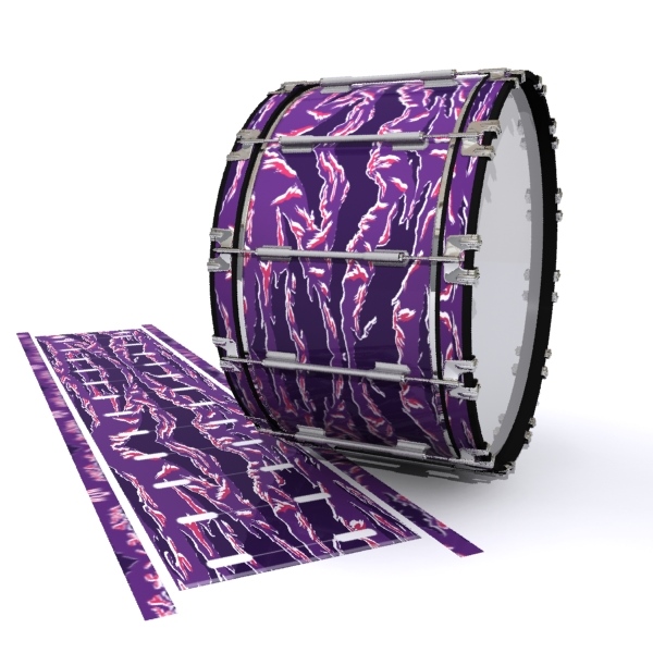 Dynasty 1st Generation Bass Drum Slip - Violet Voltage Tiger Camouflage (Purple)