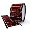 Dynasty 1st Generation Bass Drum Slip - Wave Brush Strokes Red and Black (Red)