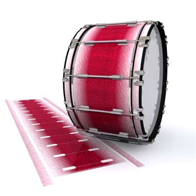 Dynasty 1st Generation Bass Drum Slip - Wicked White Ruby (Red) (Pink)