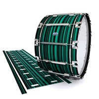 Dynasty Custom Elite Bass Drum Slip - Aqua Horizon Stripes (Aqua)