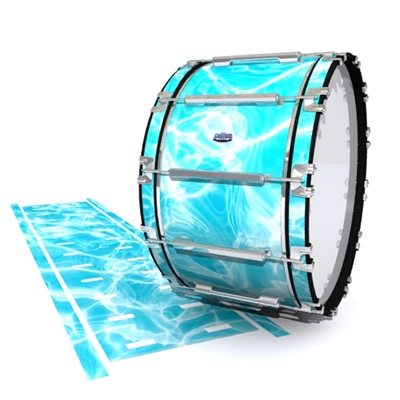 Dynasty Custom Elite Bass Drum Slip - Aquatic Refraction (Themed)