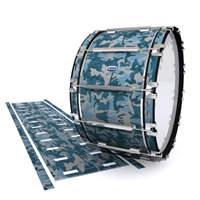 Dynasty Custom Elite Bass Drum Slip - Blue Slate Traditional Camouflage (Blue)