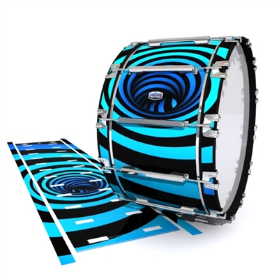 Dynasty Custom Elite Bass Drum Slip - Blue Vortex Illusion (Themed)