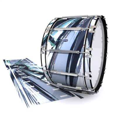 Dynasty Custom Elite Bass Drum Slip - Broken Glass (Themed)