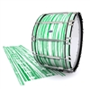 Dynasty Custom Elite Bass Drum Slip - Chaos Brush Strokes Green and White (Green)