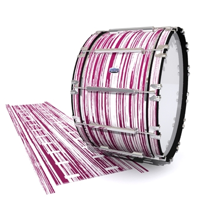 Dynasty Custom Elite Bass Drum Slip - Chaos Brush Strokes Maroon and White (Red)