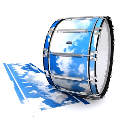 Dynasty Custom Elite Bass Drum Slip - Cumulus Sky (Themed)