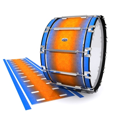Dynasty Custom Elite Bass Drum Slip - Exuma Sunset (Blue) (Orange)