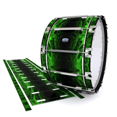 Dynasty Custom Elite Bass Drum Slip - Forest GEO Marble Fade (Green)