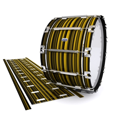 Dynasty Custom Elite Bass Drum Slip - Gold Horizon Stripes (Yellow)