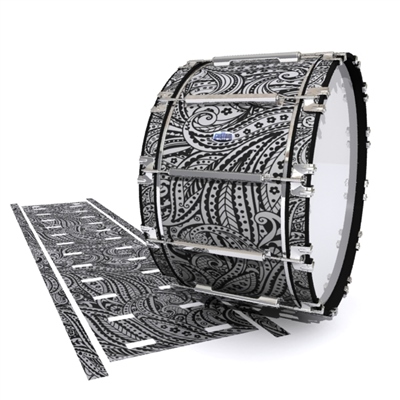 Dynasty Custom Elite Bass Drum Slip - Grey Paisley (Themed)