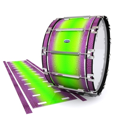 Dynasty Custom Elite Bass Drum Slip - Joker Drop Fade (Purple) (Green)