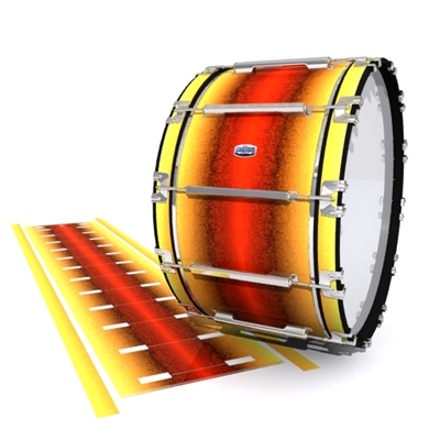 Dynasty Custom Elite Bass Drum Slip - Jupiter Storm (Red) (Yellow)