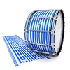Dynasty Custom Elite Bass Drum Slip - Lateral Brush Strokes Blue and White (Blue)