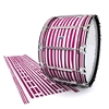 Dynasty Custom Elite Bass Drum Slip - Lateral Brush Strokes Maroon and White (Red)