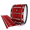 Dynasty Custom Elite Bass Drum Slip - Lateral Brush Strokes Red and Black (Red)