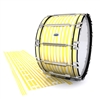 Dynasty Custom Elite Bass Drum Slip - Lateral Brush Strokes Yellow and White (Yellow)