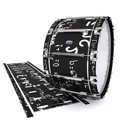 Dynasty Custom Elite Bass Drum Slip - Mathmatical Equations on Black (Themed)