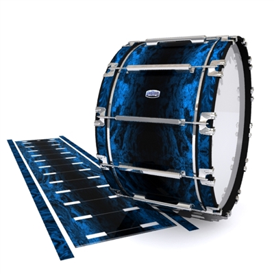 Dynasty Custom Elite Bass Drum Slip - Ocean GEO Marble Fade (Blue)
