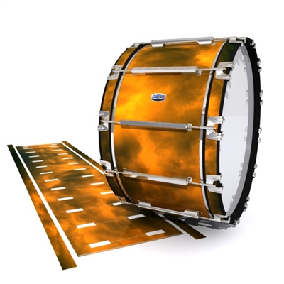 Dynasty Custom Elite Bass Drum Slip - Orange Smokey Clouds (Themed)