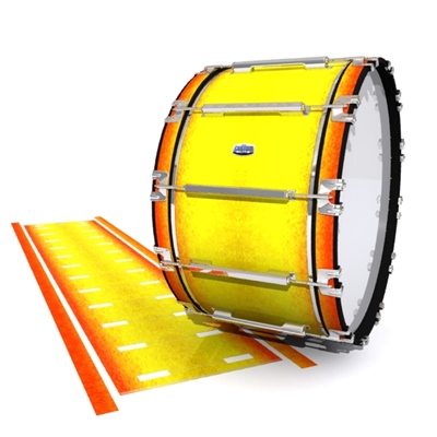 Dynasty Custom Elite Bass Drum Slip - Phoenix Fire (Yellow) (Orange)