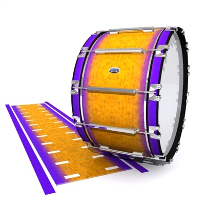 Dynasty Custom Elite Bass Drum Slip - Purple Canyon Rain (Orange) (Purple)