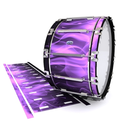 Dynasty Custom Elite Bass Drum Slip - Purple Flames (Themed)