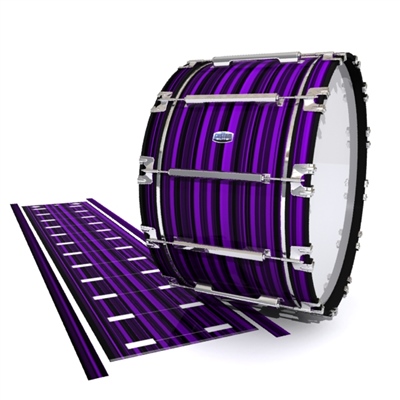 Dynasty Custom Elite Bass Drum Slip - Purple Horizon Stripes (Purple)