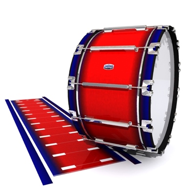 Dynasty Custom Elite Bass Drum Slip - Red Arrow (Red) (Blue)